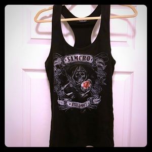 Sons Of Anarchy SAMCRO Black Cotton Tank Top Small
